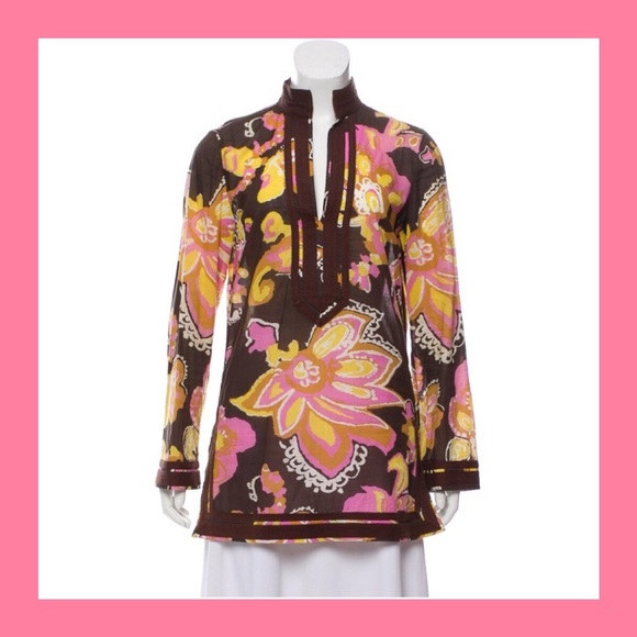 Tory Burch Tops - [Tory Burch] 🌸 Abstract Flower Print Tunic